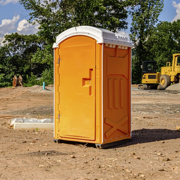 how often are the portable restrooms cleaned and serviced during a rental period in Poquoson City County Virginia